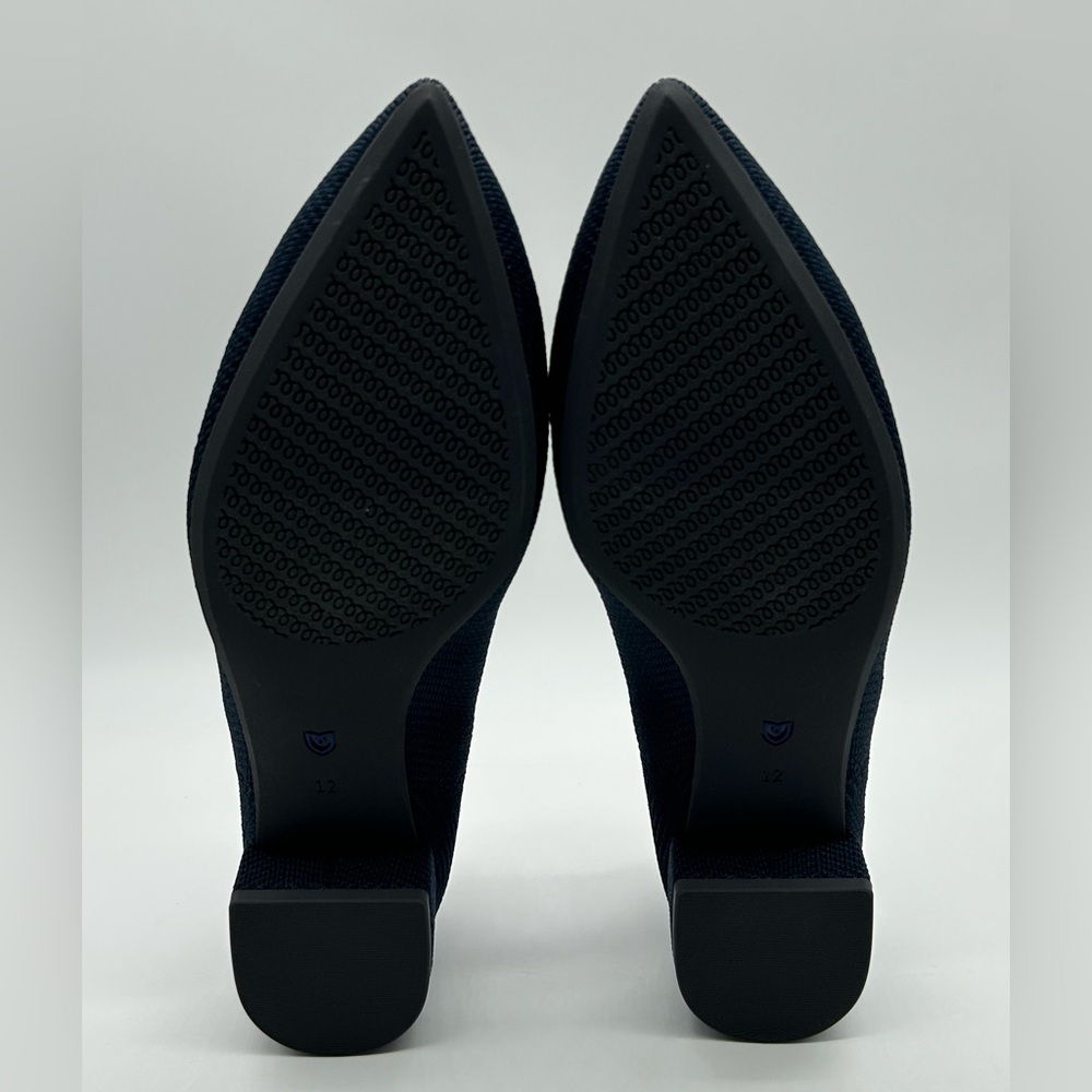Rothy’s The High Point Knit Heels Navy Blue Sustainable Shoes Size 12 New In Box - Picture 10 of 12